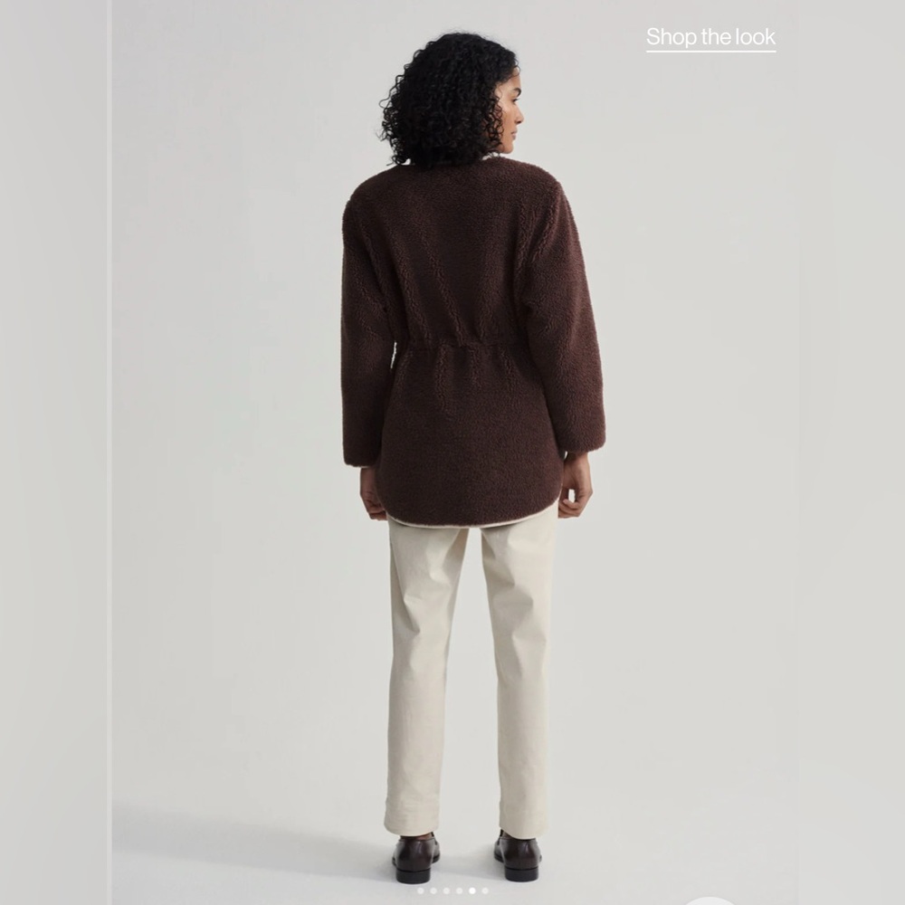 🧸Varley Angelina Sherpa Coat French Roast Size S NWT Sold Out Size - Picture 7 of 13